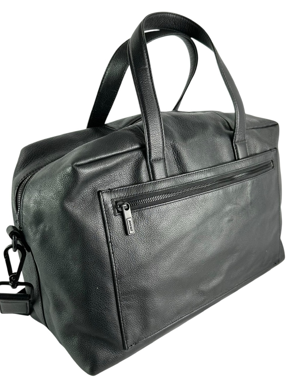 Genuine AWAY The Everywhere Bag Black Leather Travel Bag Weekender Carry On - Picture 13 of 15
